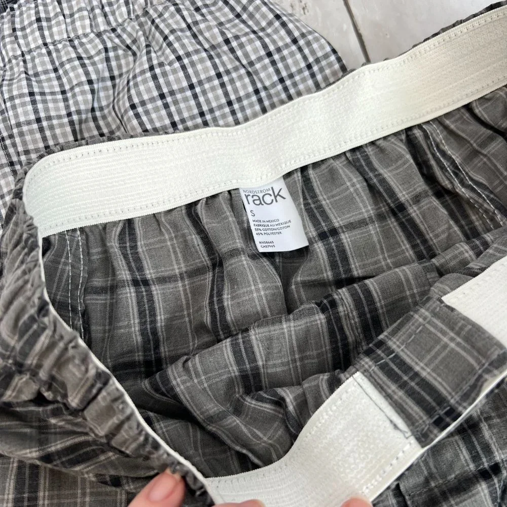 Nordstrom Men's Plaid Boxer 3 Pack NEW Size Small NWOT